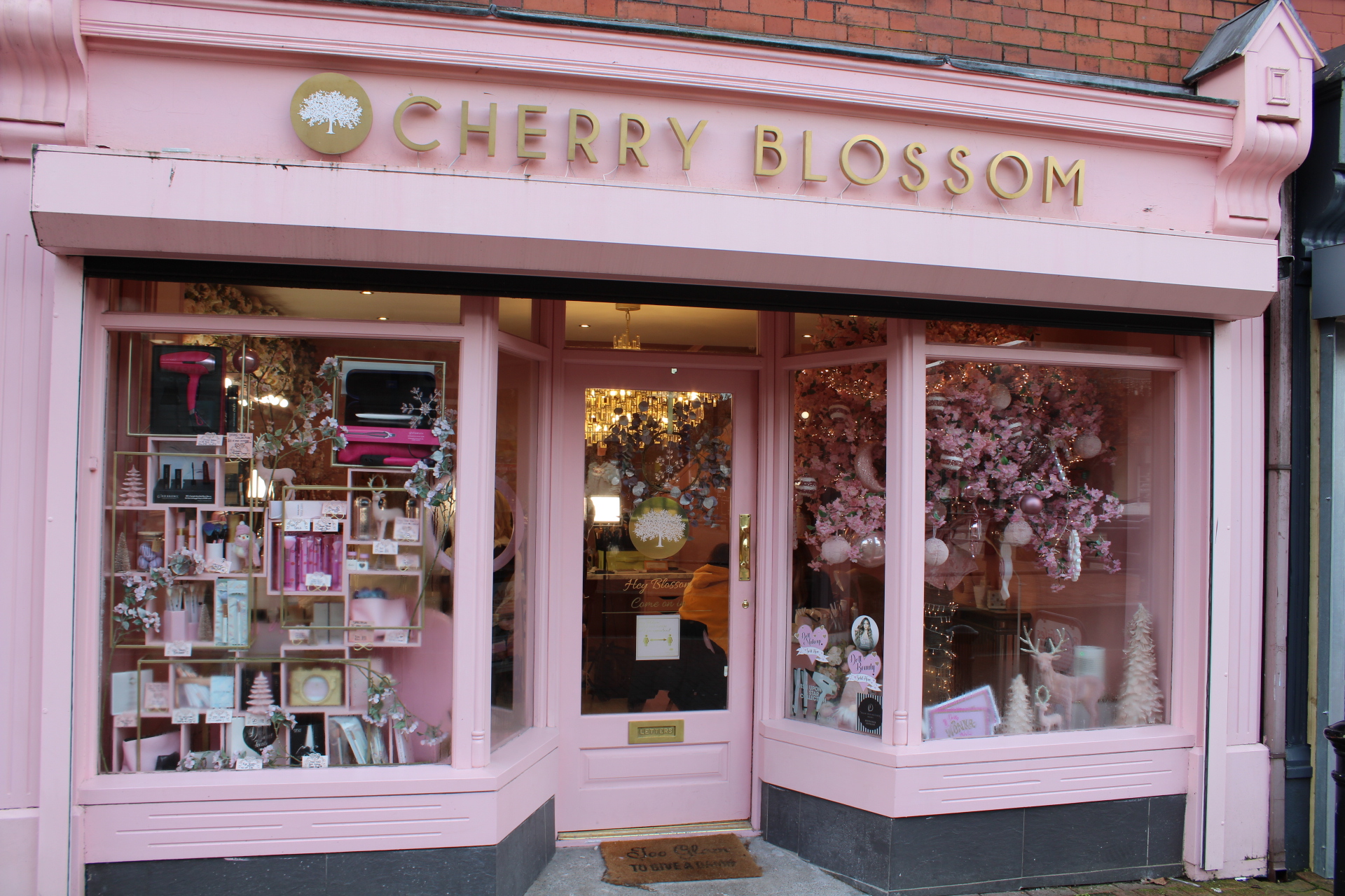 Cherry Blossom Christmas Shop Window