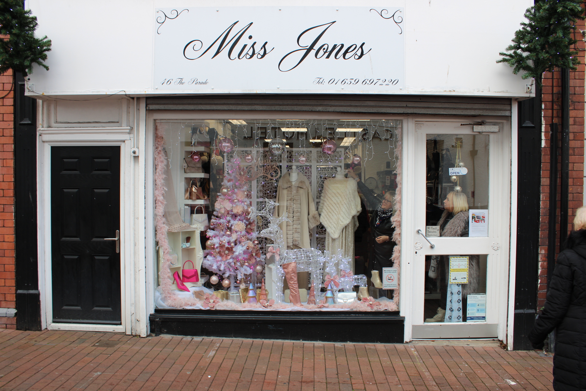 Miss Jones Boutique Christmas Shop Window