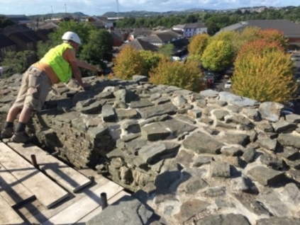 Neath Castle restoration works