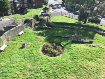 Aerial view from Neath Castle