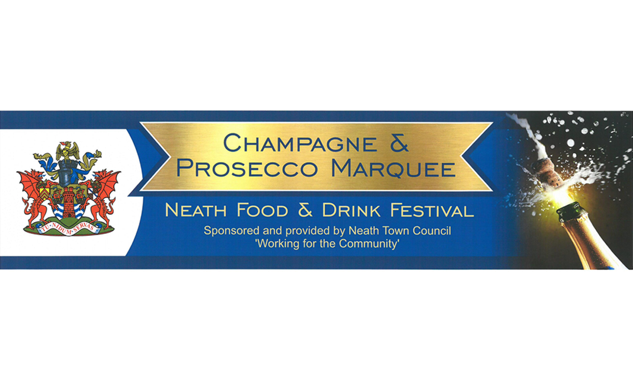 Champagne Marquee - Neath Food & Drink Festival 2023